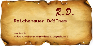 Reichenauer Dénes névjegykártya